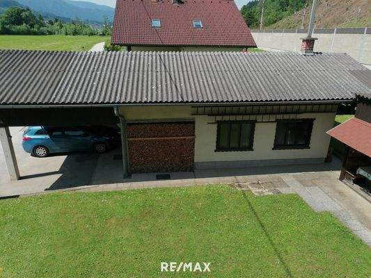 Carport Tischlerwerkstatt