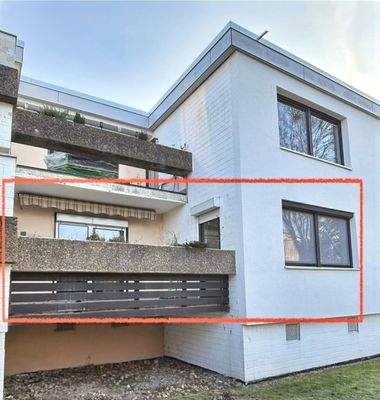 Westseite - Blick auf den Balkon vom Wohn- und Schlafzimmer zu betreten