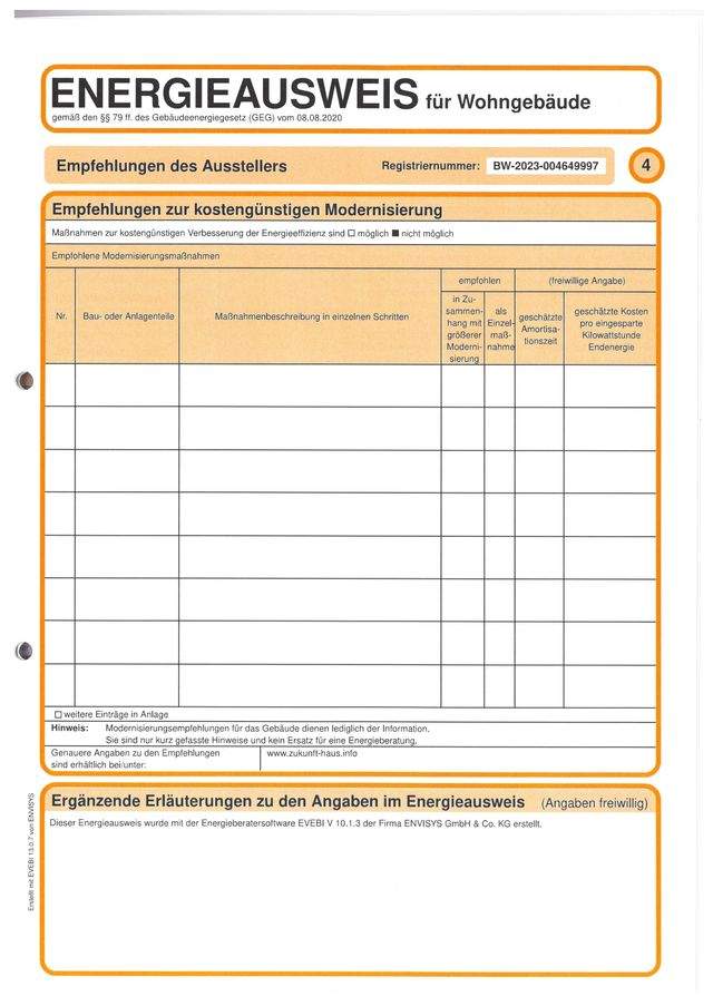 Energieausweis gültig bis 26.07.2033