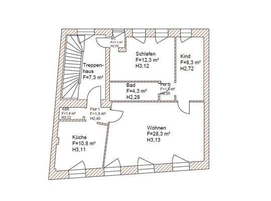Grundriss 1.Obergeschoss