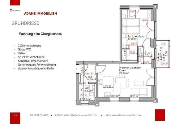 Grundriss Wohnung 4