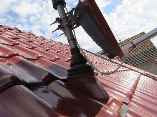 Ansicht Dach mit Sat-Anlage