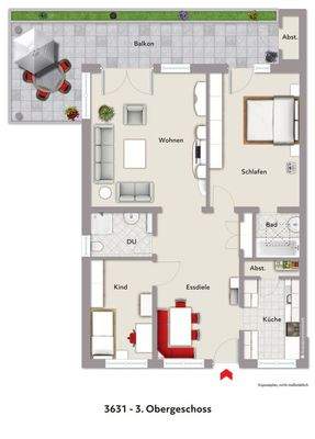 Grundriss visualisiert 3631