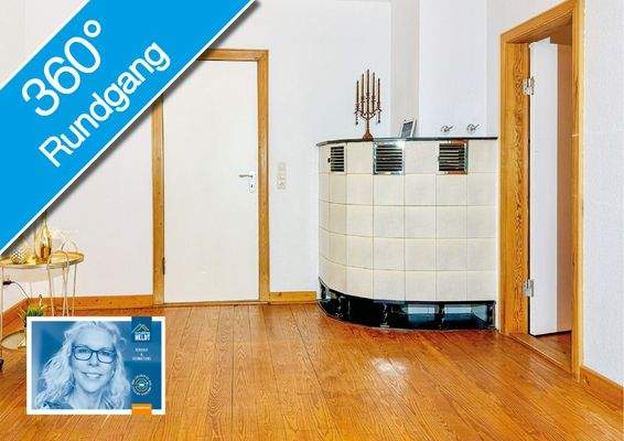 Wohnzimmer mit Grundofen