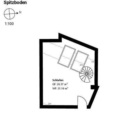 Grundriss Spitzboden