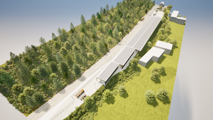 Illustration PV-Überdachung