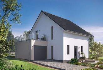 Seitenansicht mit Terrasse