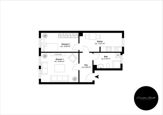 Bautzmannstr. 5, 2. OG rechts - Etage 1, Ansicht 1, Schnitt 1 - LEQVT1