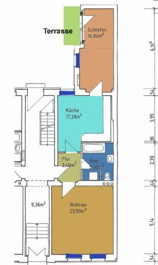 Moderne 2 Raumwohnung im Erdgeschoß mit Terrasse -  Nähe Staatstheater