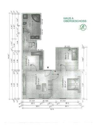 Obergeschoss Haus A Grundriss