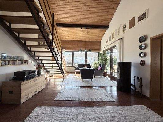 Wohnzimmer & Zugang Terrasse