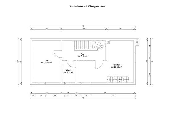 Grundriss Vorderhaus 1. OG