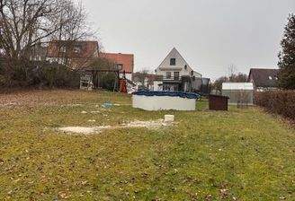 Blick vom Garten auf ds Haus