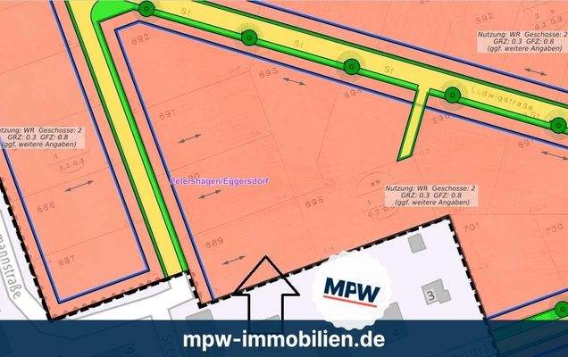 Ausschnitt Bebauungsplan