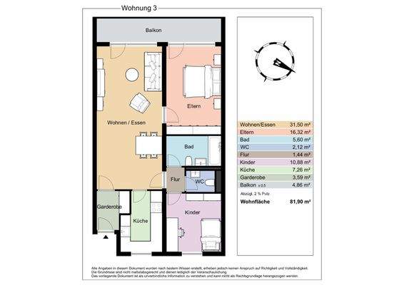 Grundriss Wohnung EG