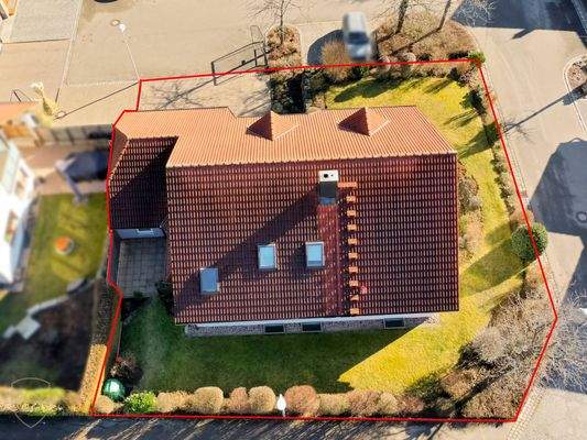 Dachflächenansicht Drohne