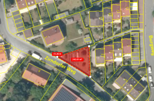 Fläche freies Grundstück