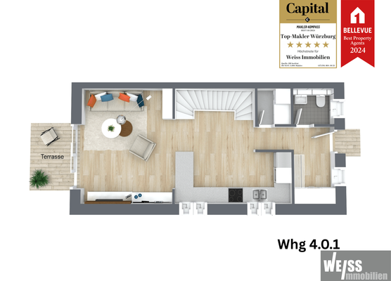 Grundriss Whg. 4.0.1. (EG)