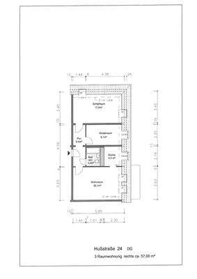 Grundriss mit Maßen