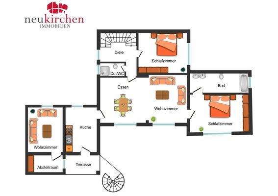 Grundriss OG - künstlerische unverbindliche Darste