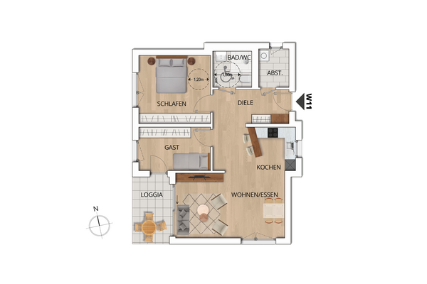 Grundriss Wohnung 11