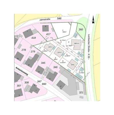 Übersicht Jahnstraße (Doppelhaushälften)