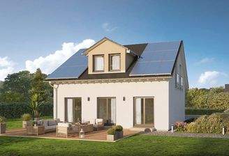 Moderne Solarvilla im Grünen