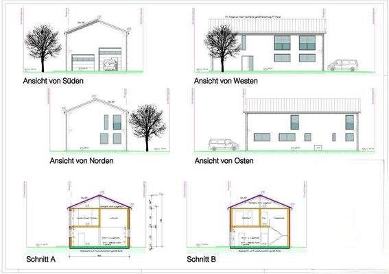 Schnitt und Ansichten