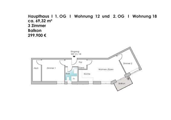 Haupthaus_1.OG WE12 und 2.OG WE18_GR