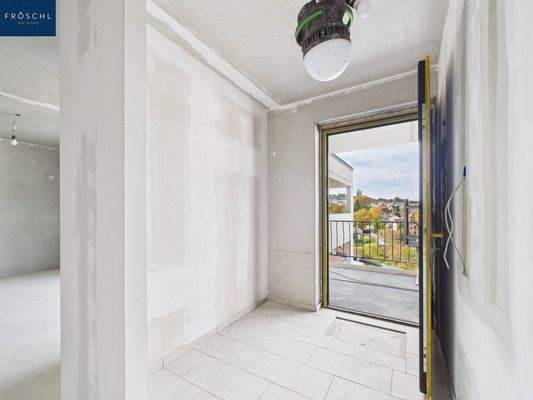 Blick in den Vorraum u. Eingang