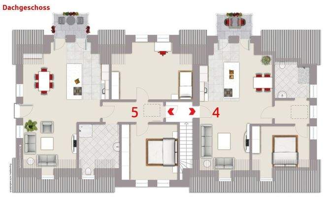 Grundriss Dachgeschoss gesamt