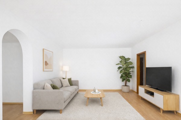 Wohnen & Essen (Einrichtungsbeispiel, Wohnung unmöbliert!)