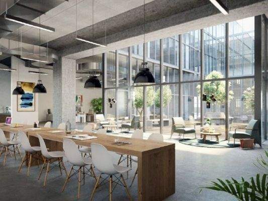 Visualisierung der Bürofläche im 6OG