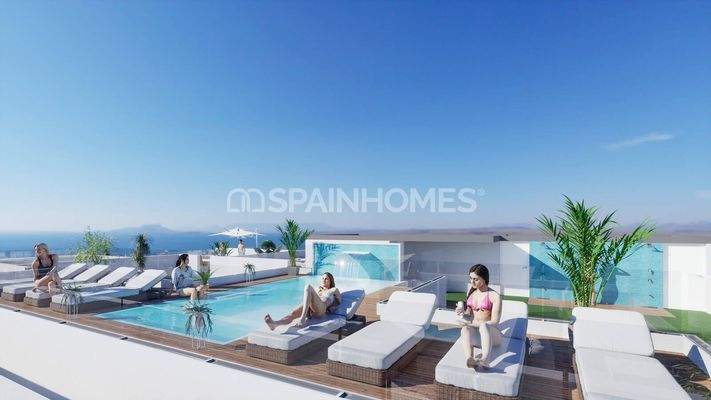 Apartments in Complex with Rooftop Pool in Torrevieja