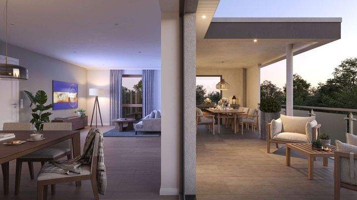 Visualisierung Wohnen - Essen - Dachterrasse