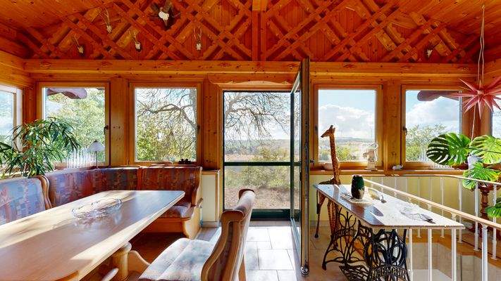 Aussicht Wohnzimmer Hauptgebäude