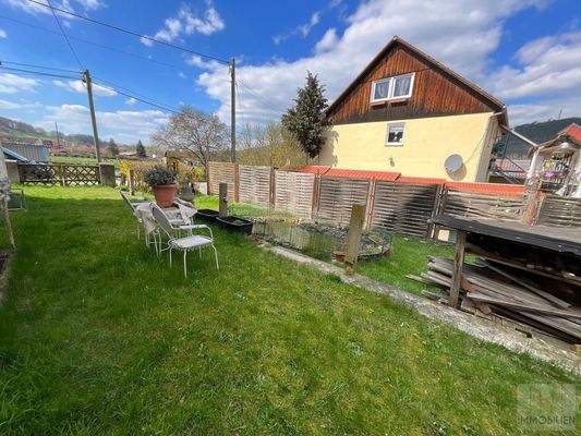 Getrennte Gartenbereiche für die Bewohner