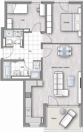 Exklusive helle 3-Zimmer Wohnung in TopLage im Münchner Norden von privat