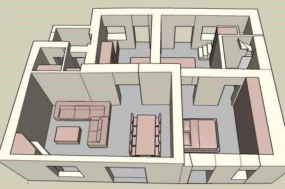 Kreta, Exantis: Unvollendetes, teilweise renoviertes Haus zum Verkauf in der Nähe von Bali