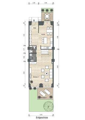 Grundriss EG (ohne Maßstab)