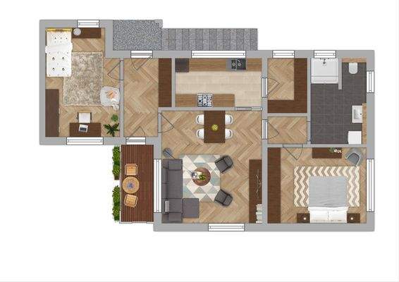 Wohnung 9, Obergeschoss