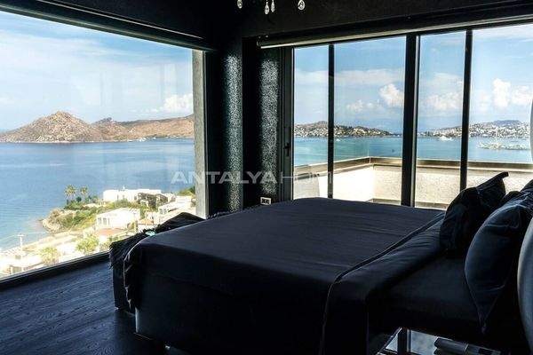 Marina and Sea View House in Bodrum with Pool