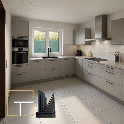 Moderne Küche mit Fenster