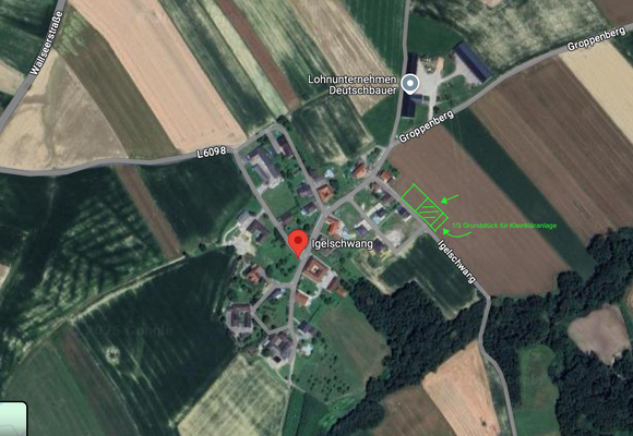 Igelschwang_Grundstückslage+1/3 Kleinkläranlagenfläche