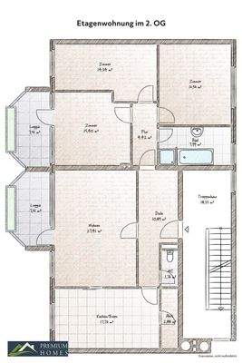 KUNDL - Gemütliche Etagenwohnung - Grundrissplan 2. OG, Top 20 & 21