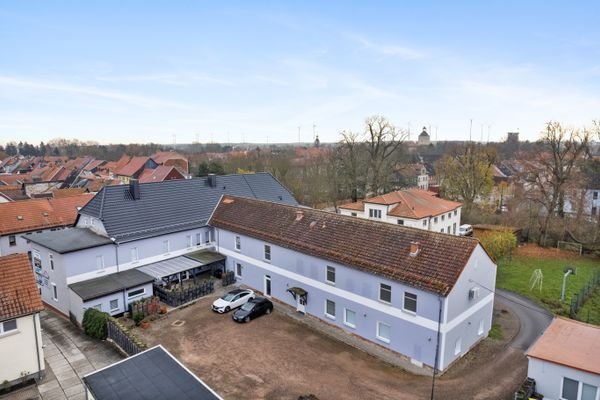 Drohnenaufnahme Vorderhaus