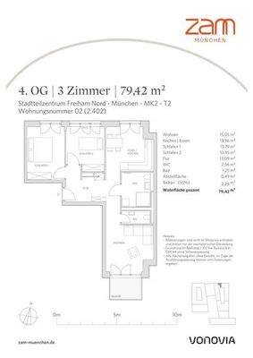 15 Grundrissbeispiel 2D