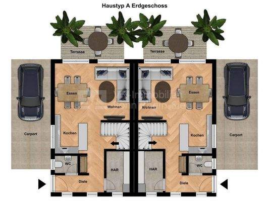 Grundriss Haustyp A Erdgeschoss