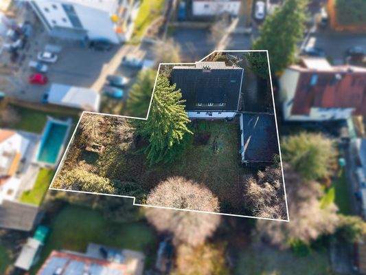 Vogelperspektive in Nord-Süd Ausrichtung