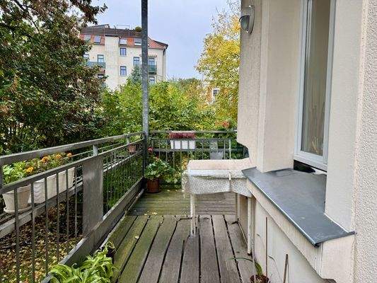 Balkon mit Gartenzugang